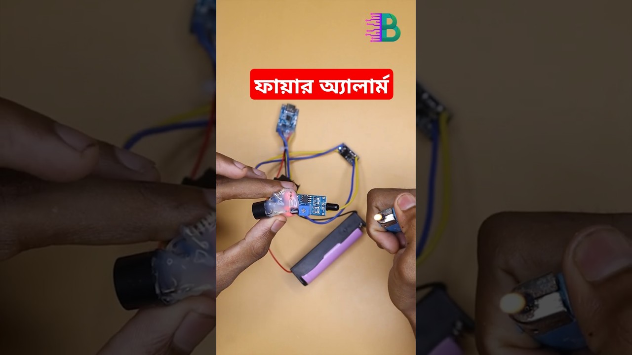 Portable Fire Alarm System – Flame Sensor Science Project Video Thumbnail