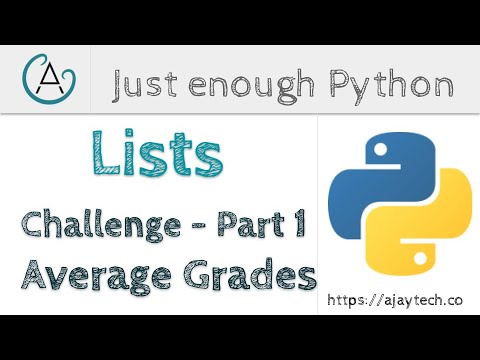 Python Lists Challenge Average Grades Part 1 Just Enough Python