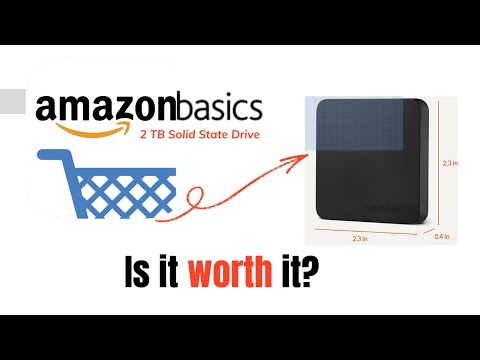 Amazon Basics Portable External SSD, 1TB, 2000MB/s Speeds, USB 3.2 Gen 2, IP65 Water & Dust Resistant, Black video review thumbnail