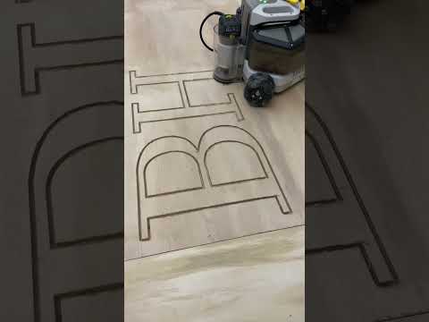 Small but mighty Goliath cut my logo out so I can turn it into door handles for the cabinets I built