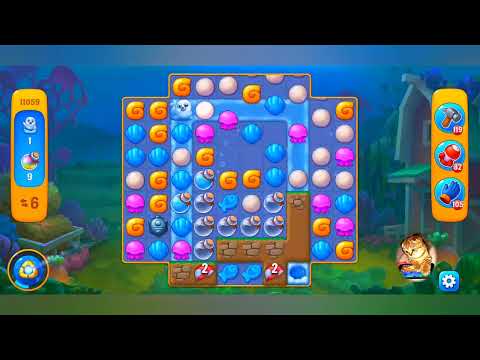 фишдом 2023  #  11059 уровень - прохождение без бустеров # Fishdom,   11059  level - no Boosters.