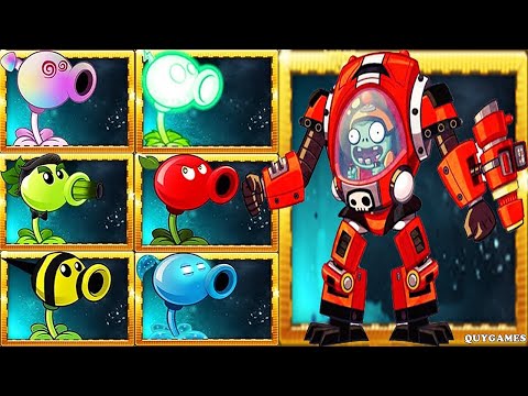 PVZ2 Challenge: All Peashooter Level 1000 Vs Zmech ZOMBOSS Level 100
