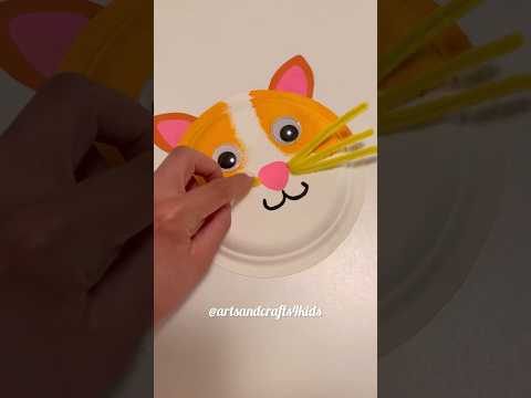 Paper Plate Cat Craft 🐈🐱