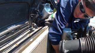 Corvette C4 radiator removal and install. 4+3 transmission.