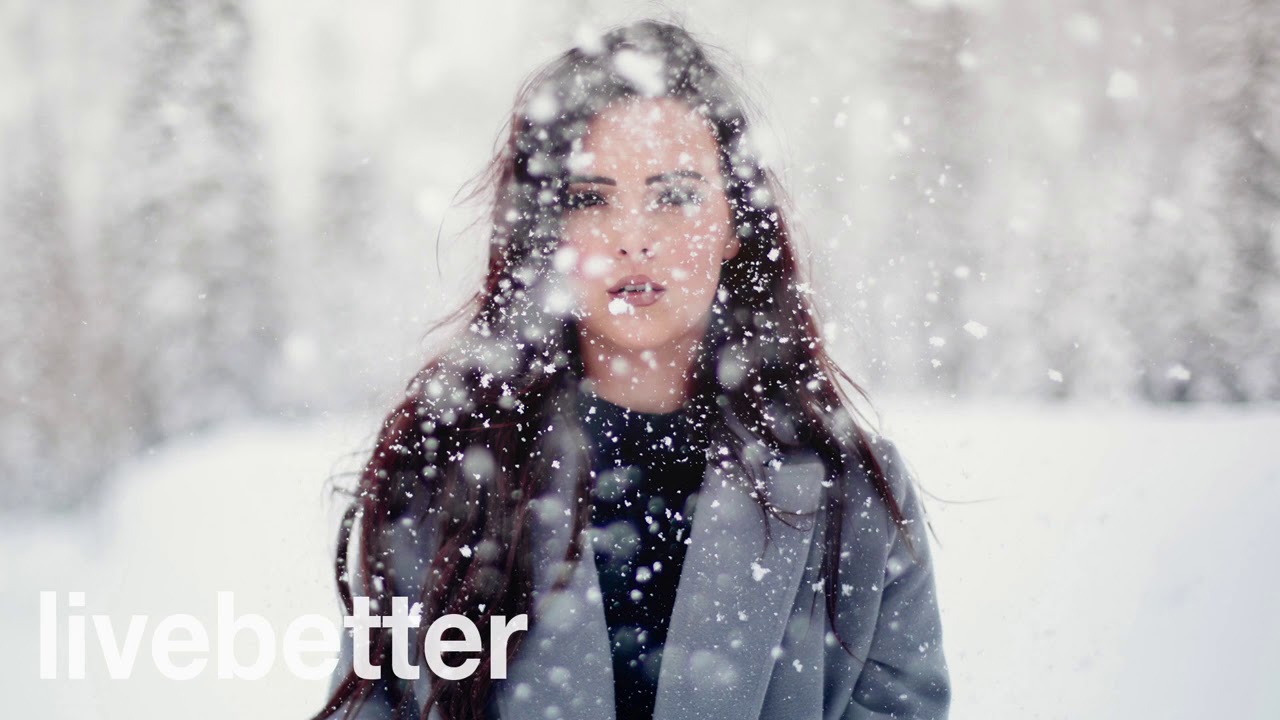 雪の中での癒しヒーリングヘブンリーヒーリングミュージックミュージックソフト、なだめ、静寂