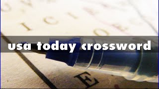 usa today crossword