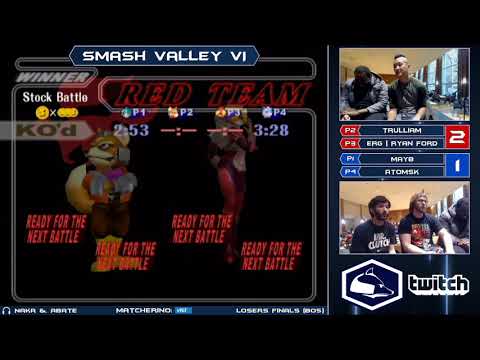 Smash Valley VI Melee Doubles - Trulliam + Ryan Ford (R) vs mayb + Atomsk (B) - Losers Finals