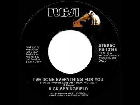 1981 HITS ARCHIVE: I’ve Done Everything For You - Rick Springfield (shorter single version)