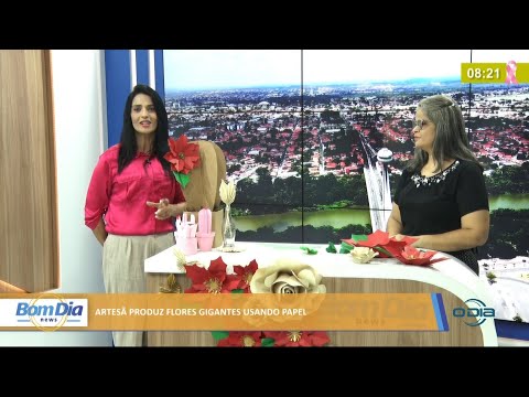 ArtesaÌƒ produz flores gigantes usando papel 20 10 2021