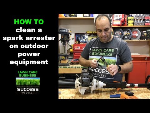 How to clean a spark arrester on outdoor power equipment
