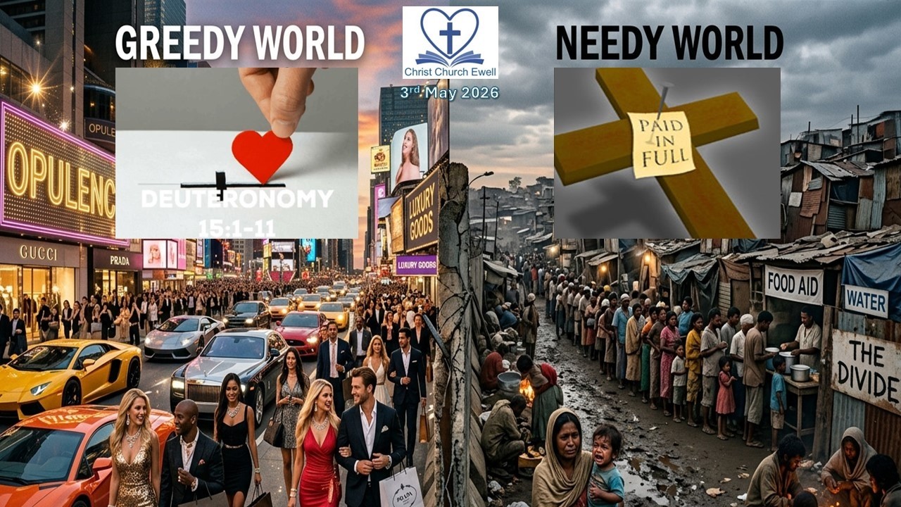 Christian Giving Part 2: "The Greedy and Needy World" - Deuteronomy 15 v 1 - 11 (3rd May 2026)