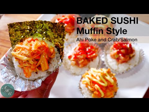 Baked Sushi Muffin Style - a different way to serve your Sushi Bake [Baked Sushi Recipe #4]