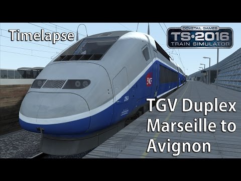 Train Simulator 2016: TGV Duplex - Marseille to Avignon Timelapse