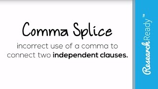 Comma Splices Explained