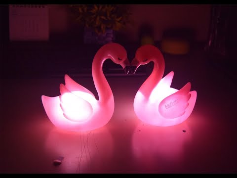 3D Night Lamp. Pink Flaming LED Night Light for Home Party Birthday Party Video