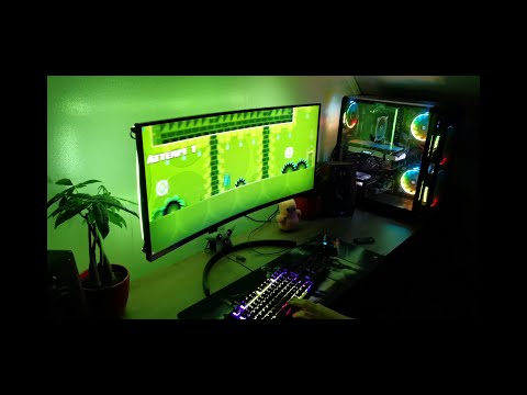 Corsair Icue Ls100 lighting strip demo video lighting mode, ultrawide
