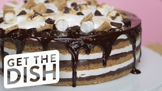How to Make This Easy No-Bake S'mores Cake | Get the Dish by POPSUGAR Food