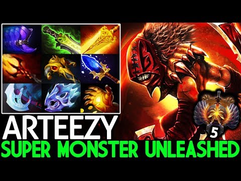 Arteezy [Bloodseeker] Super Monster Unleashed Counter Slark 26 Kills 7.22 Dota 2