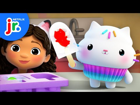 Make Kitty Ghost Pops with Cakey Cat! 🍬 Gabby's Dollhouse | Netflix Jr