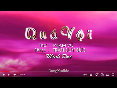 Quá vội Sheet - Minh Đạt