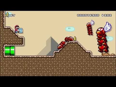 "Wiggler Desert" by Dr. Bully - Super Mario Maker 2