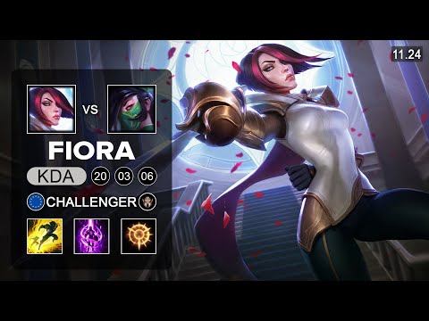 Fiora Top vs Akali - EUW Challenger - PReSeason 12 Patch 11.24