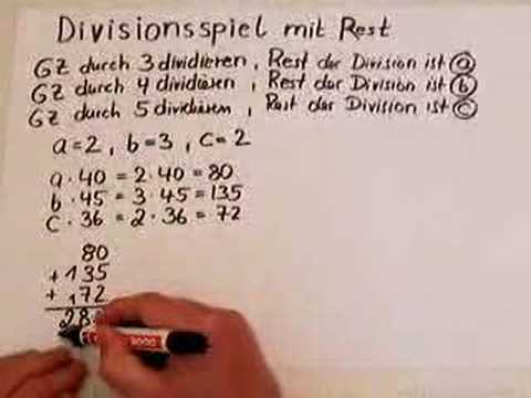Divisionsspiel mit Rest