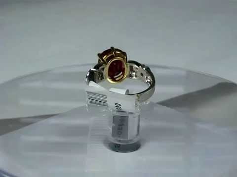 Antique 1920's Engagement Ring 5.75CT Ruby Baguette Diamonds Platinum Gold ViDeO