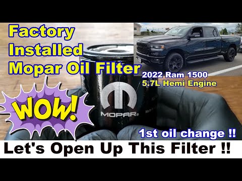 Mopar MO-339 Oil Filter Cut Open, Used Oil Filter