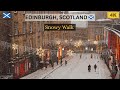Snowy Streets Of EDINBURGH ️ Throwback To A Timeless Winter Walk Scotland Walking Tour