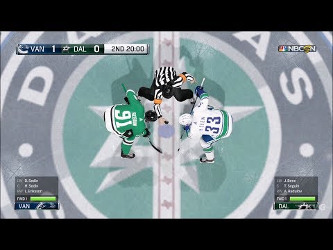 NHL 18 - Dallas Stars vs Vancouver Canucks - Gameplay (HD) [1080p60FPS]