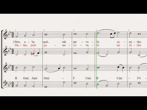 Chtíc aby spal - Adam Václav Michna z Otradovic - Loutna česká noty