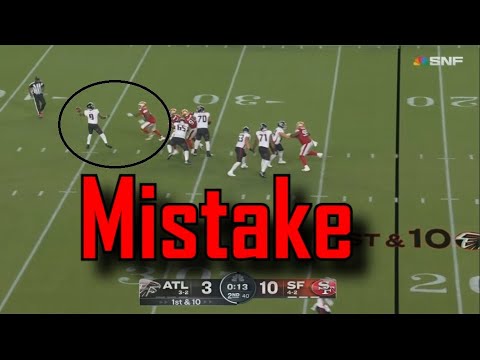 Intentional Grounding penalty ends the half | Atlanta Falcons Vs San Francisco 49ers