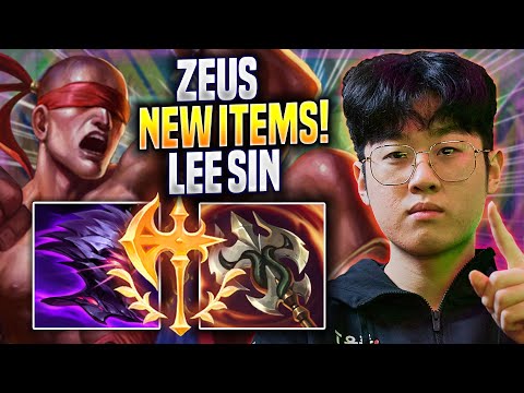 ZEUS TRIES LEE SIN WITH NEW ITEMS! - T1 Zeus Plays Lee Sin TOP vs K'sante! | Preseason 2023