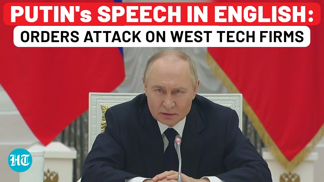 English Speech: Putin Orders Attack On Western Tech Giants Microsoft, Zoom- 'Strangle Them'| Russia