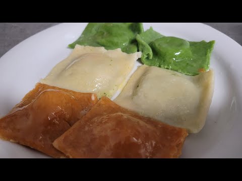 Ravioli tricolore fatti in casa con Bimby!