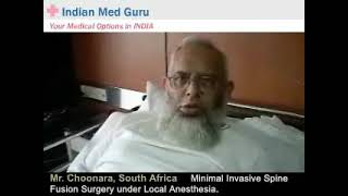 Mr. Chunara, South Africa patient video testimonial India