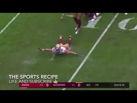 Nick Bosa sack and slide in the rain! Hilarious! 49ers vs Redskins