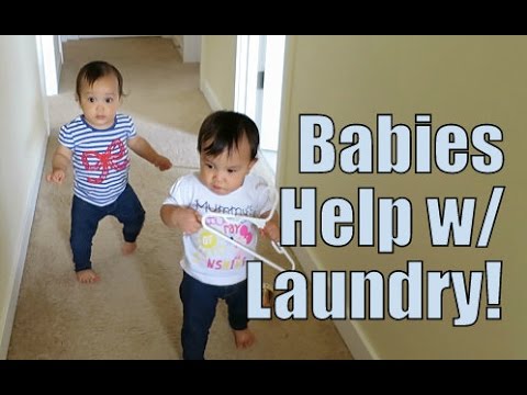 Babies Help with Laundry! - April 22, 2015 -  ItsJudysLife Vlogs