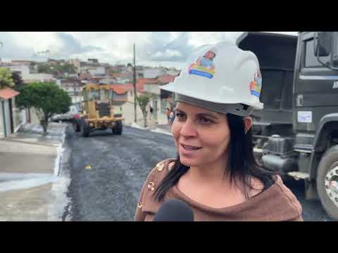 Michelle Ribeiro fala sobre obra de pavimentação asfáltica em Lagoa Seca