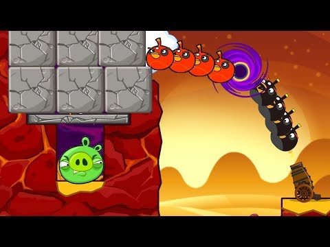 Angry Birds Cannon Collection 3 - THE PIGGIES GOT BLASTED BY BOMBER THROUGH HUGE STONE!