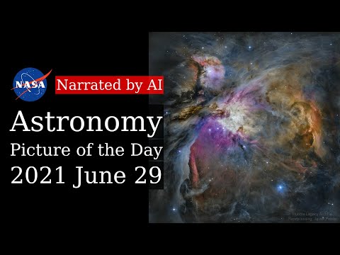 APOD: 2021-06-29 - Orion Nebula: The Hubble View (Narrated by Amy)