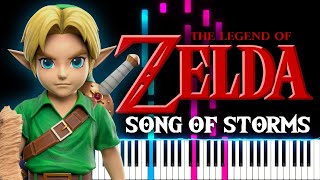 Learn How To Play The Legend Of Zelda - Song Of Storms | Piano Tutorial