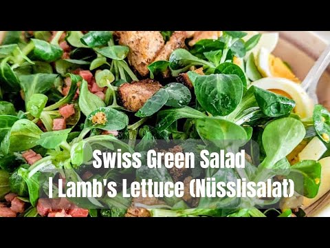 This Swiss Green Salad with bacon and eggs is a must-try! Nüsslisalat (Lambs Lettuce)