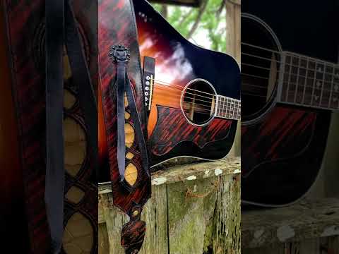 Bayou Outlaw™ Handcrafted Full-Grain Leather Guitar Strap with Genuine Louisiana Alligator image 8