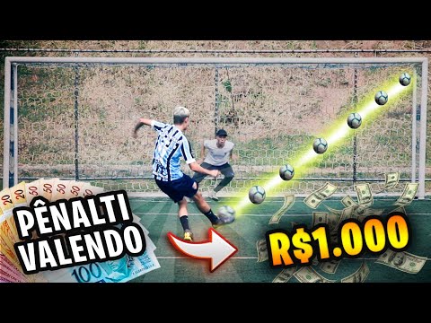 ÚLTIMO QUE PERDER O PÊNALTI GANHA R$1.000 *DE VERDADE!*