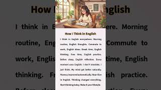 How I Think in English #shorts #english #englishmerl #englishreading #englishgrammar #education