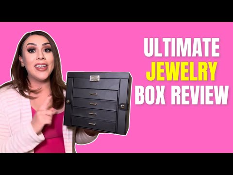 Frebeauty Rings/Earring Organizer Tray with Clear Lid,7 Slots Ring Box Velvet Ring Holder Drawer Insert Jewelry Storage Box Jewelry Display Case Jewelry Box Gift for Women and Girls(7 Slots,White) video review thumbnail