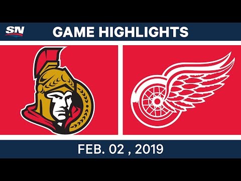 NHL Highlights | Red Wings vs. Senators - Feb. 2, 2019