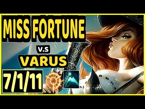 DREAM (MISS FORTUNE) vs VARUS - 7/1/11 KDA BOTTOM ADC GAMEPLAY - OC Ranked GRANDMASTER